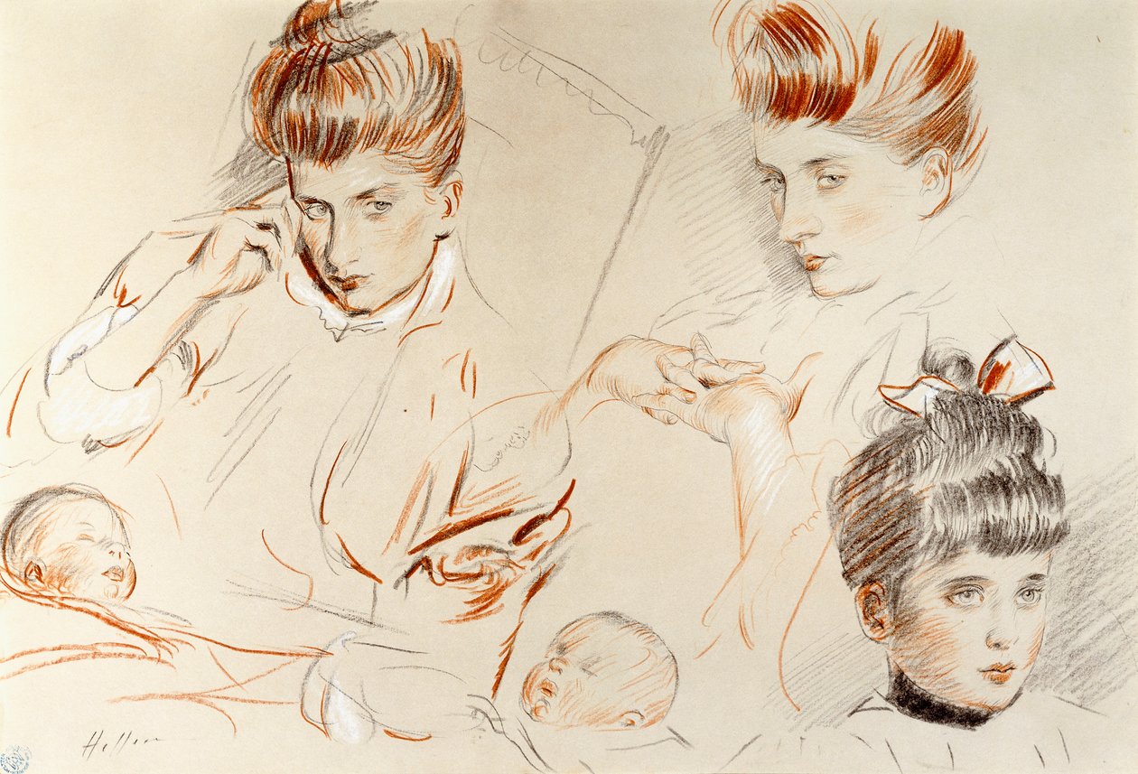 Szkice Mme, autorstwa Paul Cesar Helleu