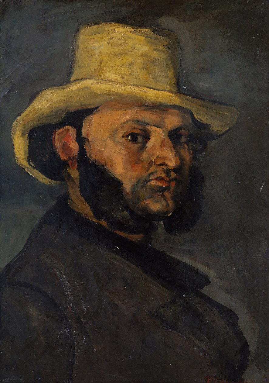 Gustave Boyer w słomkowym kapeluszu autorstwa Paul Cézanne