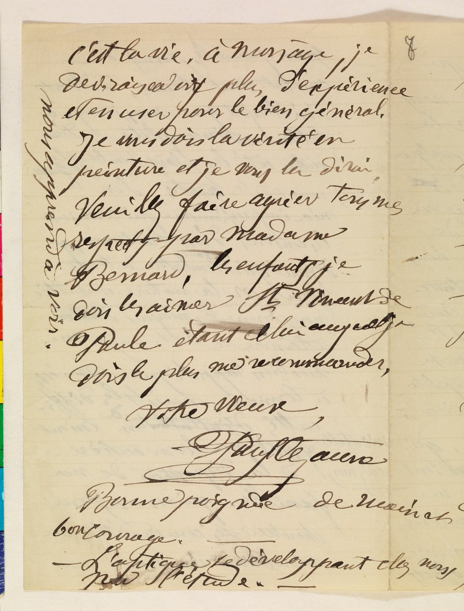 Odręcznie napisany list (pióro i atrament na papierze) autorstwa Paul Cézanne