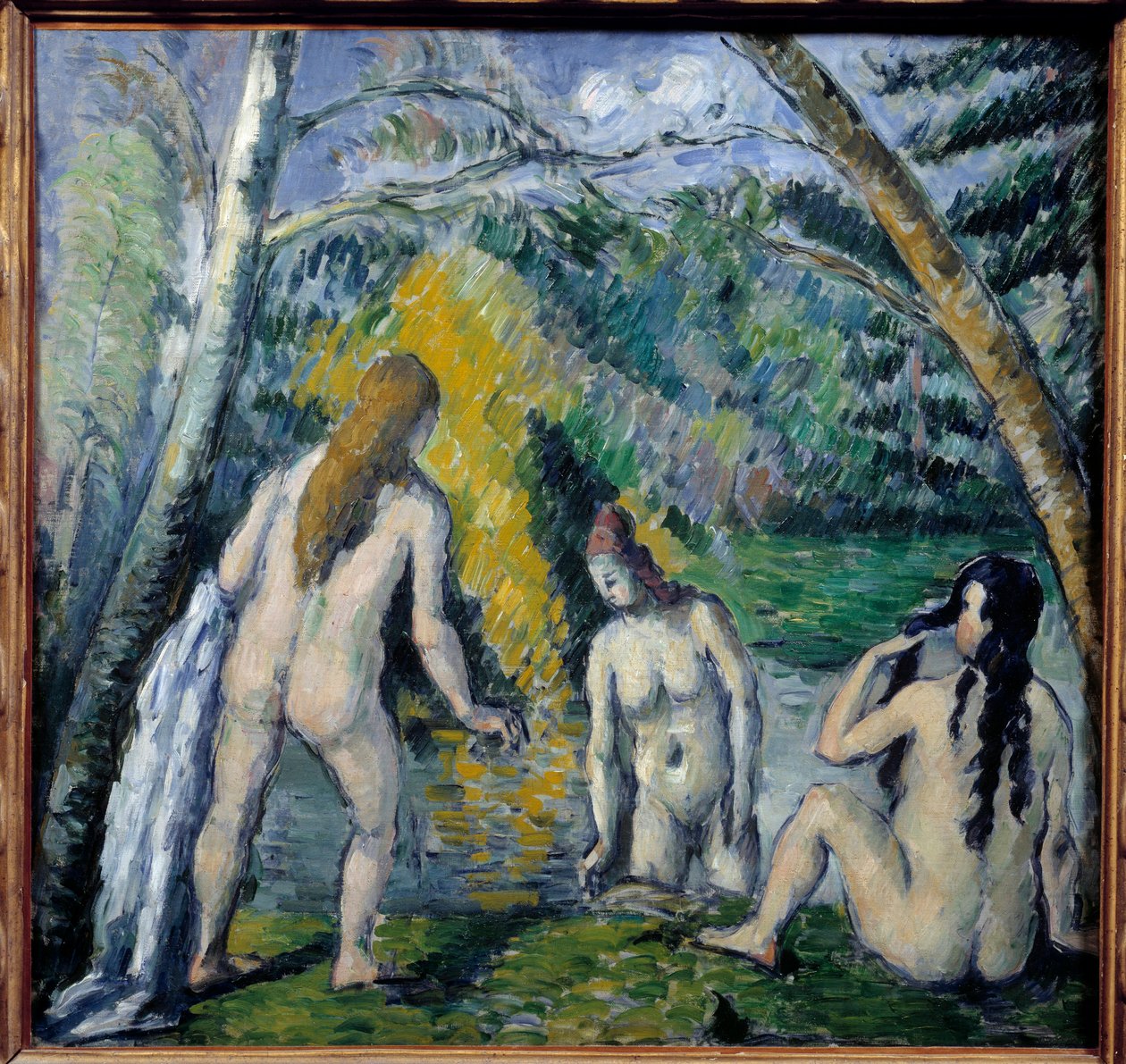 Trzech kąpiących się – Paul Cezanne (1839-1906). 1879 autorstwa Paul Cézanne