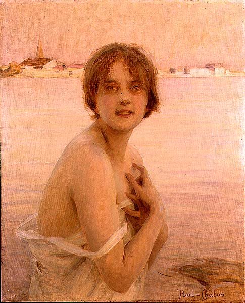Dziewczyna nad morzem (olej na płótnie) autorstwa Paul Chabas