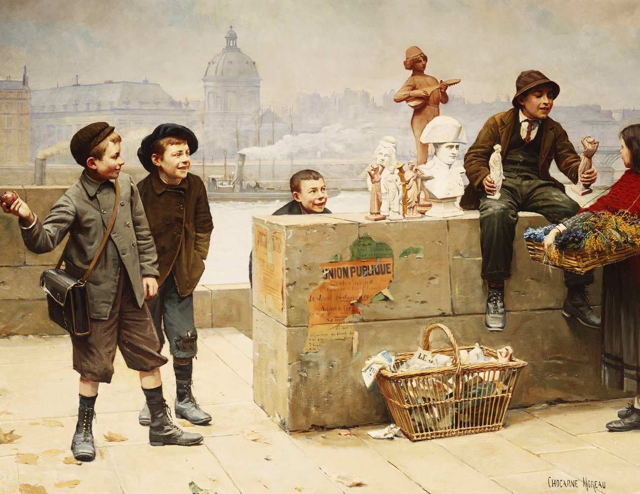 Młodzi Sprzedawcy autorstwa Paul Charles Chocarne Moreau