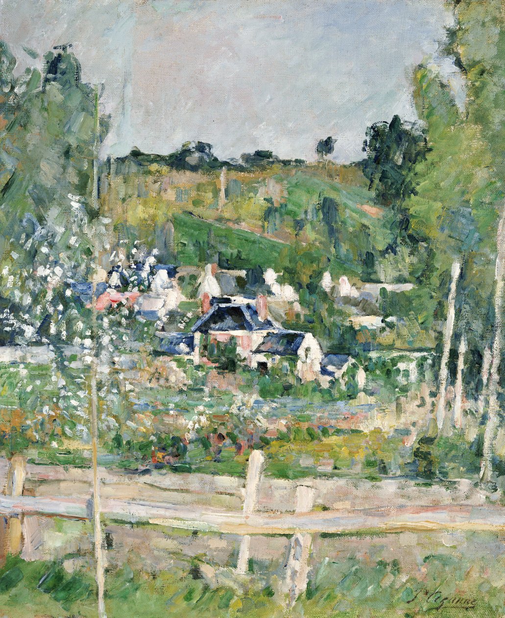 Widok Auvers-sur-Oise, płot, ok. 1873 r. autorstwa Paul Cézanne