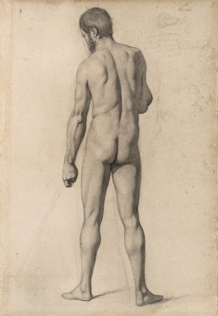 Akt akademicki widziany z tyłu, 1862 autorstwa Paul Cézanne
