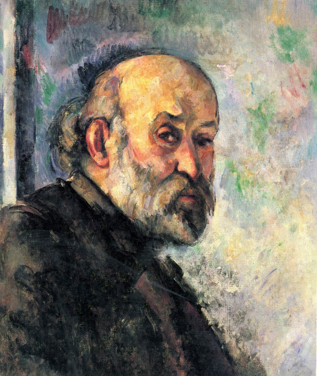 Autoportret na niebieskim tle autorstwa Paul Cézanne