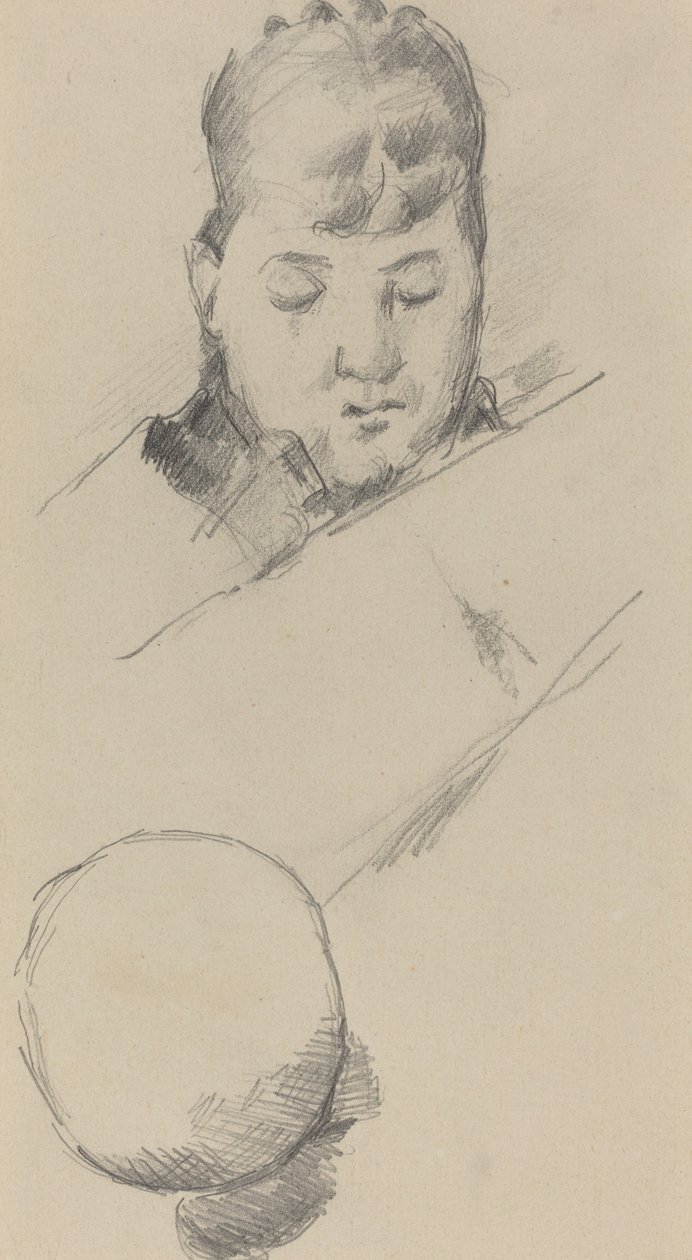 Popiersie Madame Cézanne [verso], 18841885. autorstwa Paul Cézanne