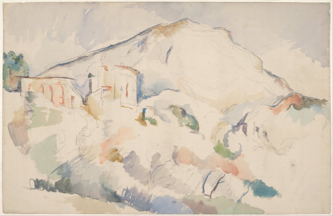 Château Noir i Mont Sainte-Victoire, ok. 1890-1895 autorstwa Paul Cézanne