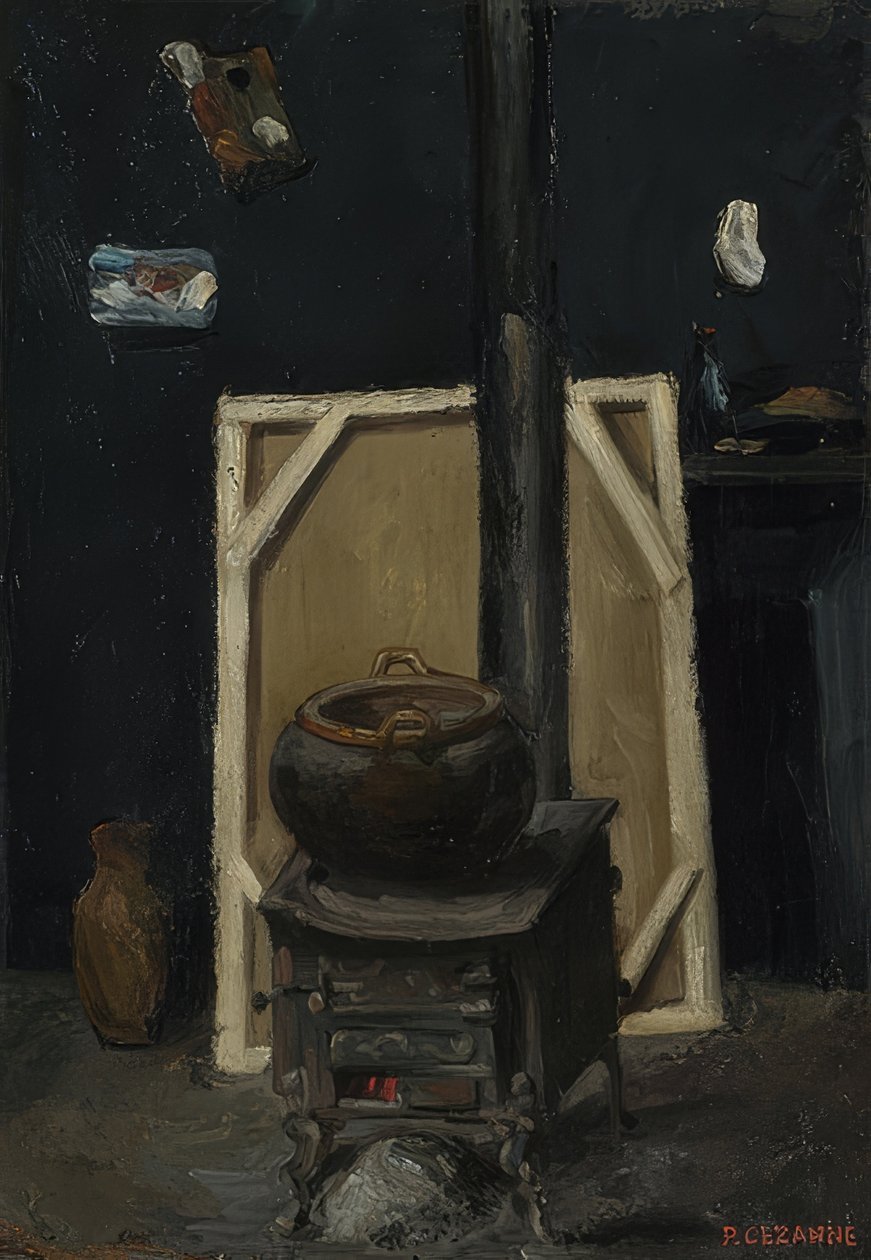 Piec w pracowni. Około 1865 r. autorstwa Paul Cézanne