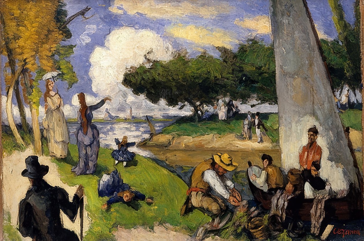 Die Fischer (Fantastyczna scena). W 1875 r autorstwa Paul Cézanne