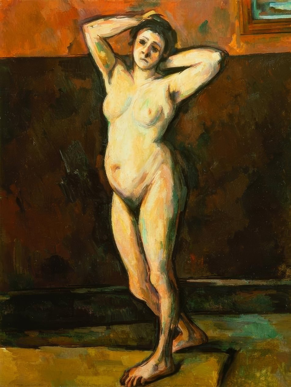 Naga kobieta stojąca autorstwa Paul Cézanne