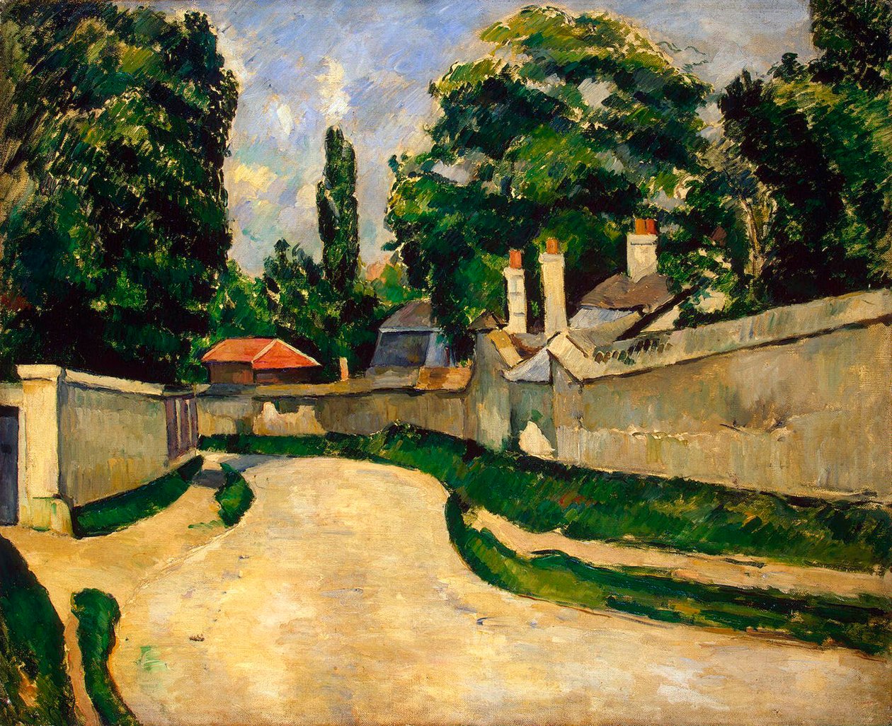 Domy wzdłuż drogi, ok. 1881 r. autorstwa Paul Cézanne