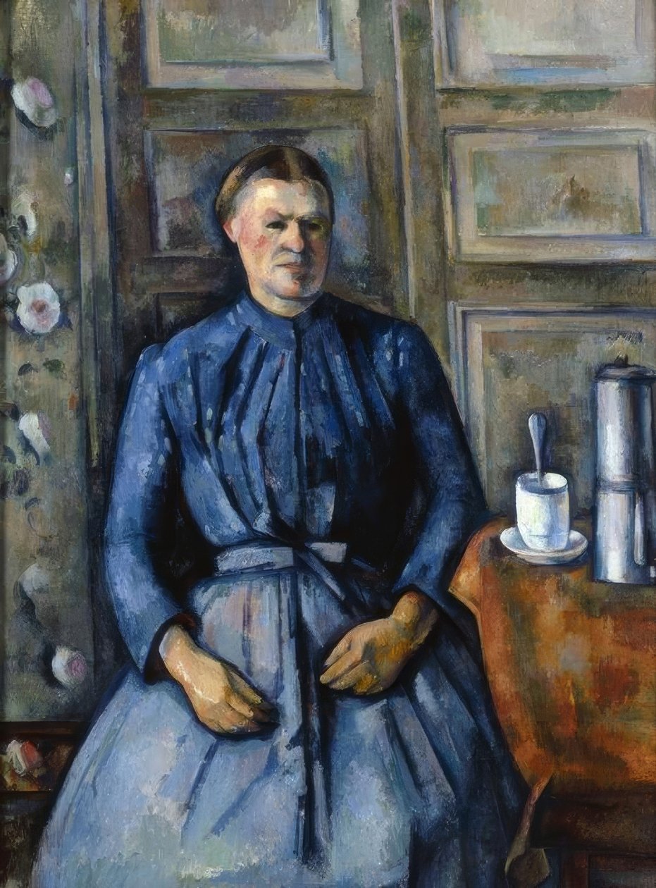 Kobieta z ekspresem do kawy autorstwa Paul Cézanne