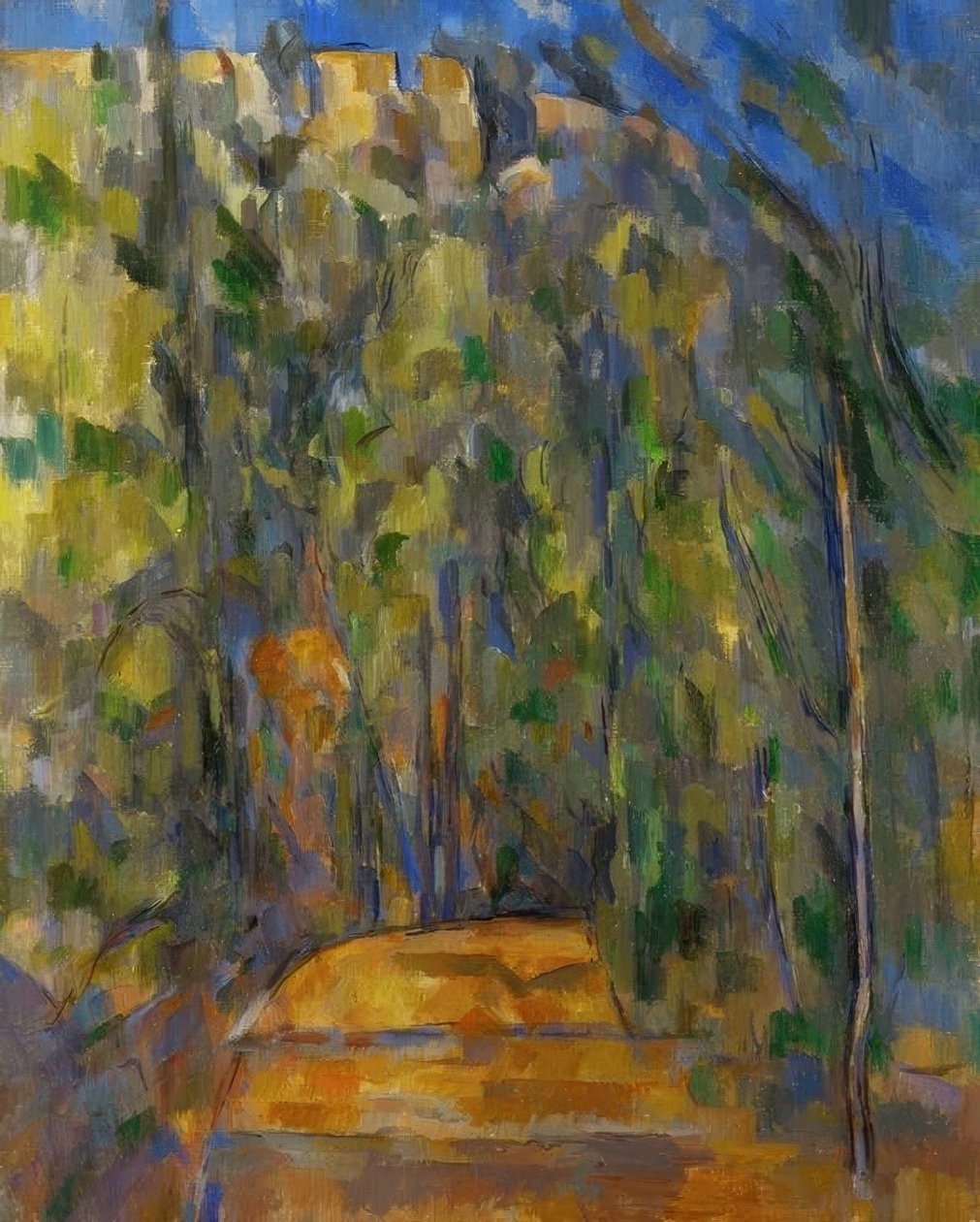Droga do skrętu w podszycie autorstwa Paul Cézanne