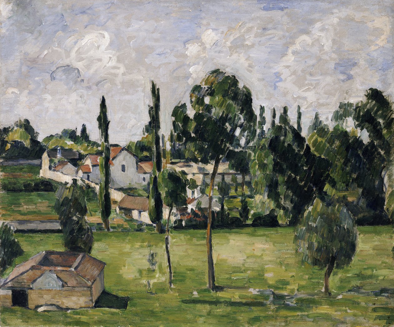 Krajobraz z linią wodną, c.1879 autorstwa Paul Cézanne