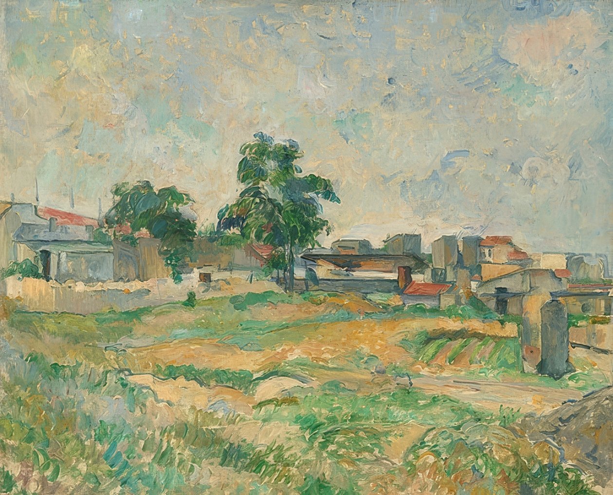 Krajobraz pod Paryżem. Około 1876 autorstwa Paul Cézanne