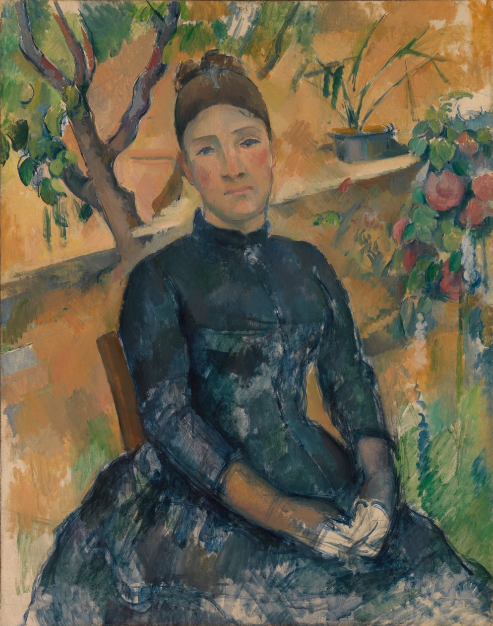Madame Cézanne w szklarni autorstwa Paul Cézanne