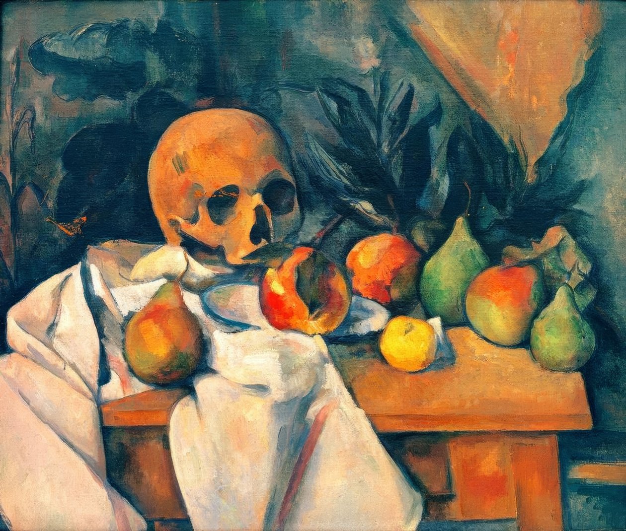 Martwa natura z czaszką autorstwa Paul Cézanne