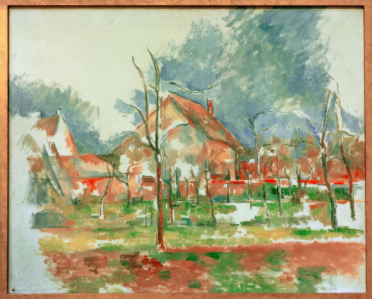 Zimowy krajobraz - Giverny autorstwa Paul Cézanne