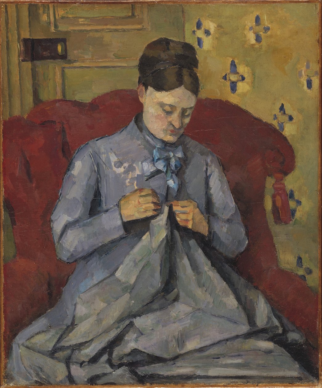 Portret żony artysty, 1877 autorstwa Paul Cézanne