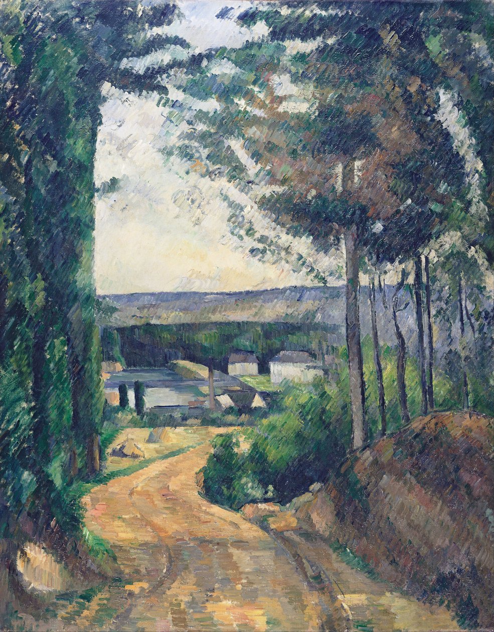 Droga prowadząca do jeziora autorstwa Paul Cézanne