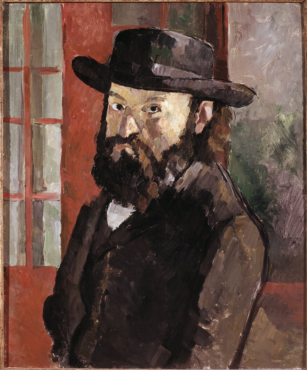 Autoportret, ok. 1879-82 (olej na płótnie) autorstwa Paul Cézanne