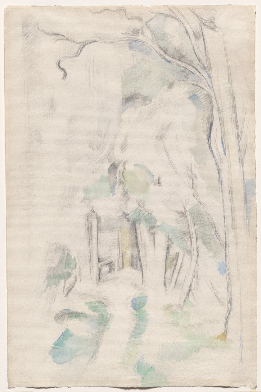 Ścieżka w lesie autorstwa Paul Cézanne