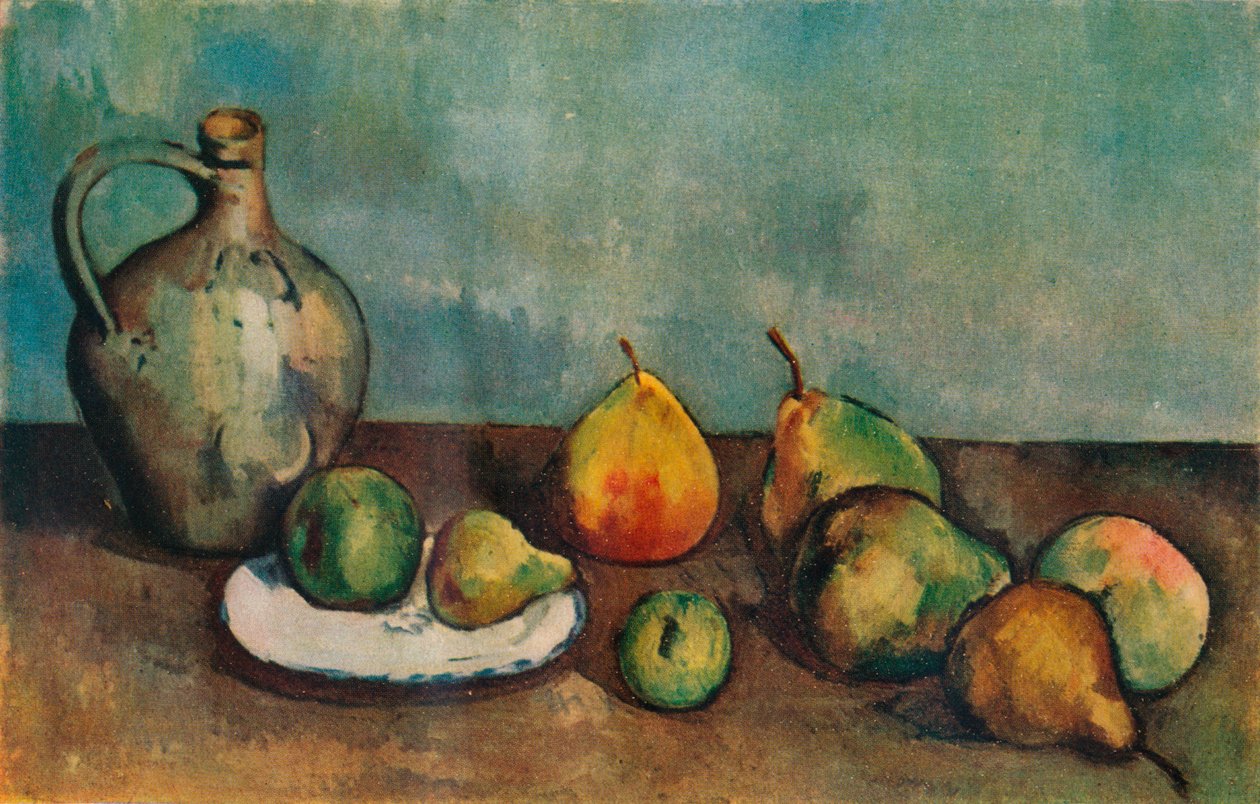 Martwa natura, dzban i owoce, 1894 autorstwa Paul Cézanne