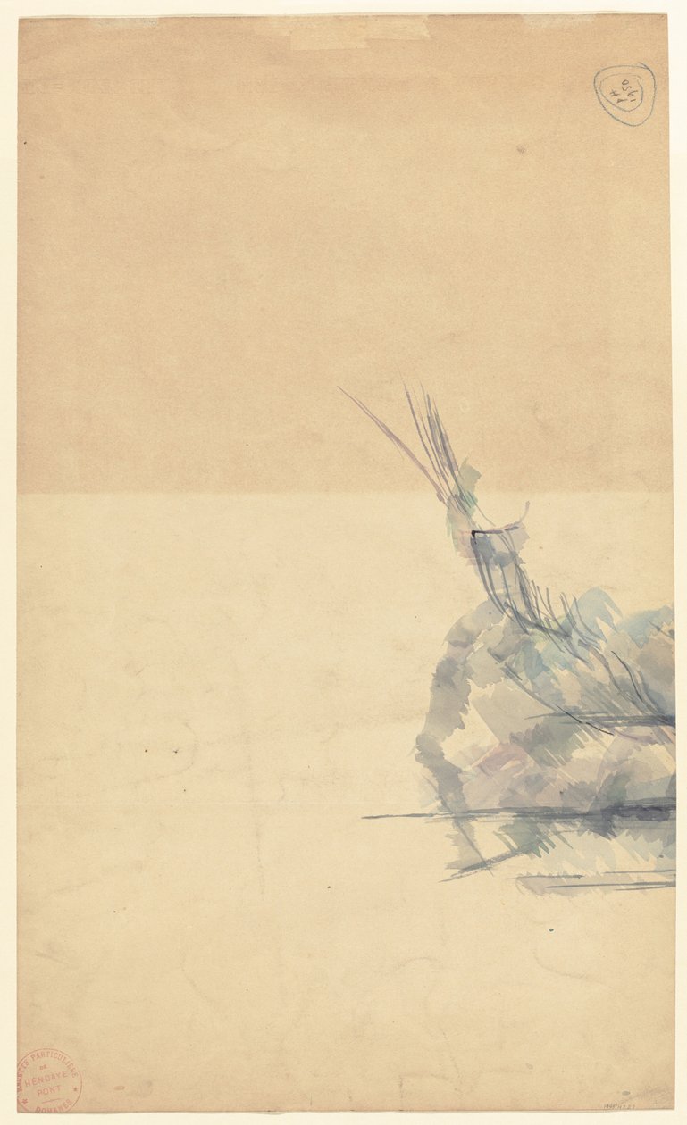Studium skały [verso] autorstwa Paul Cézanne