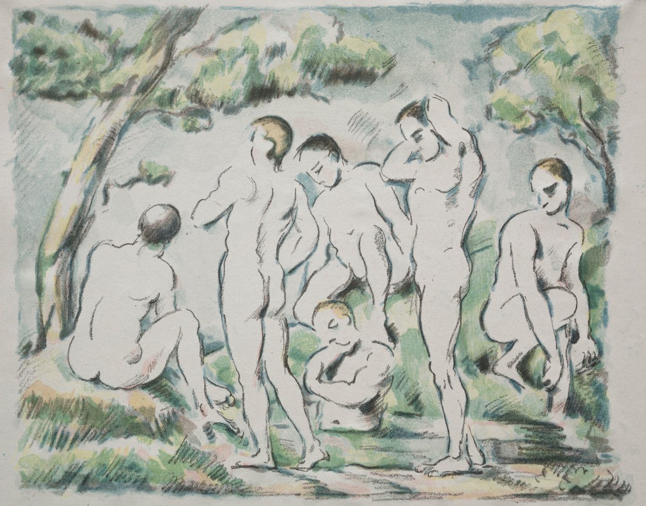 Kąpiący się, 1897. autorstwa Paul Cézanne