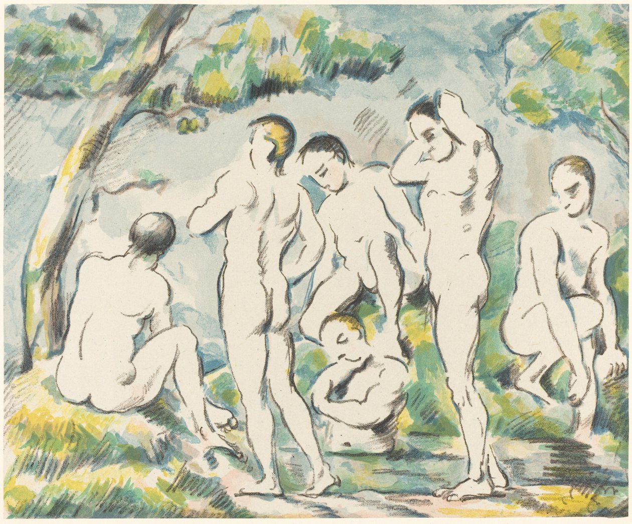 Talerz Kąpiących, 1897. autorstwa Paul Cézanne