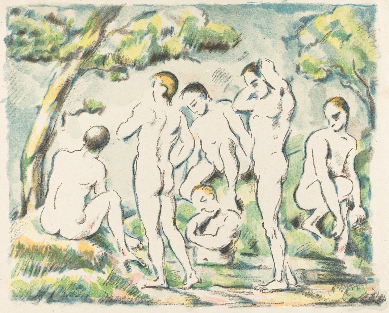 Talerz Kąpiących, 1897. autorstwa Paul Cézanne
