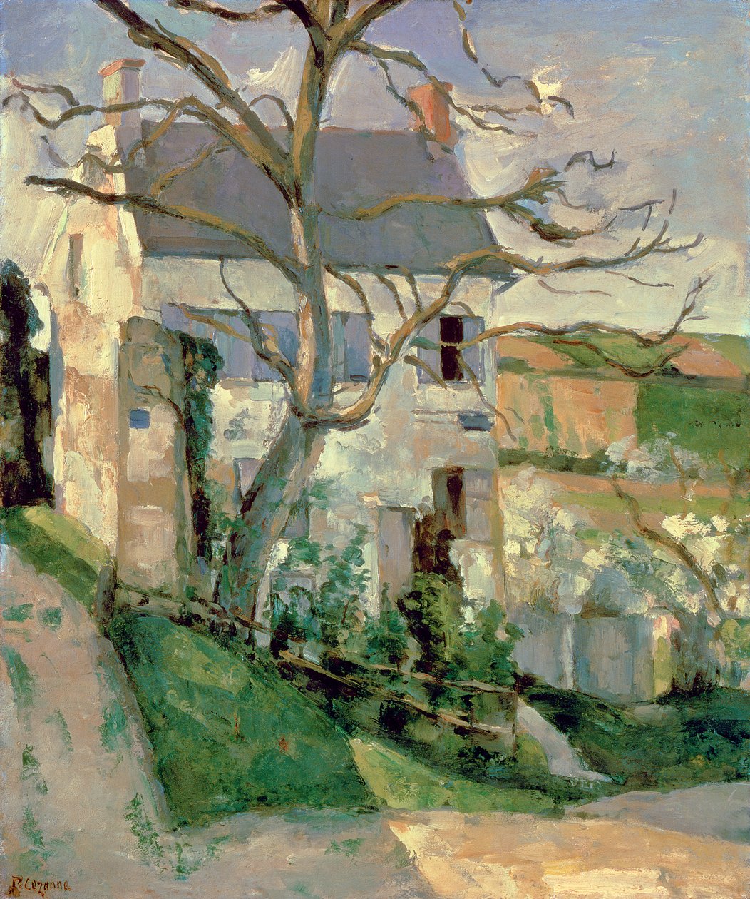 Dom i drzewo, ok. 1873-74 autorstwa Paul Cézanne