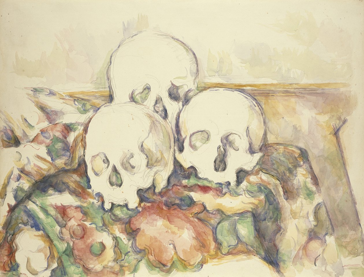 Trzy czaszki, 1902-06 autorstwa Paul Cézanne