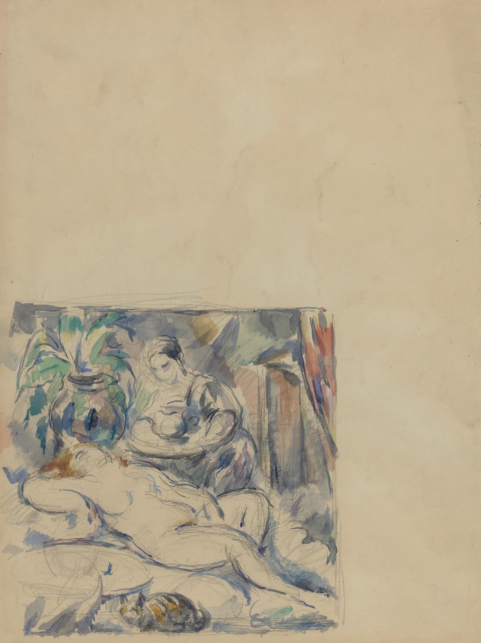 Budząc się [verso] autorstwa Paul Cézanne