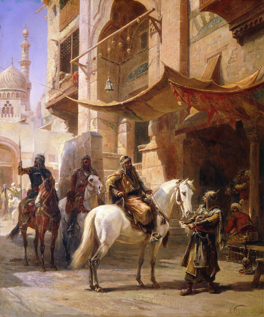 Arabscy wojownicy na ulicy, autorstwa Paul Dominique Philippoteaux