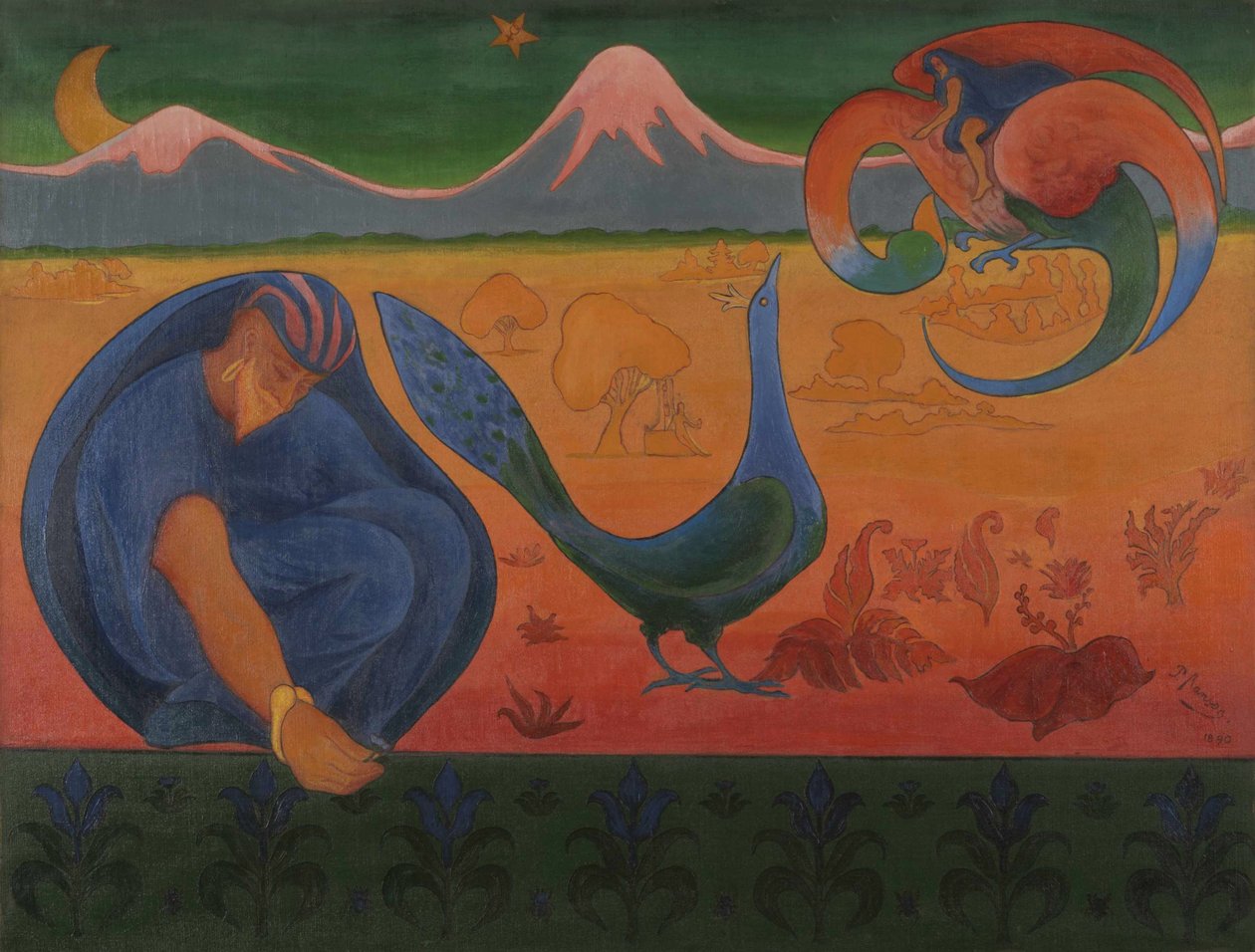 Krajobraz Nabic, 1890. autorstwa Paul Elie Ranson