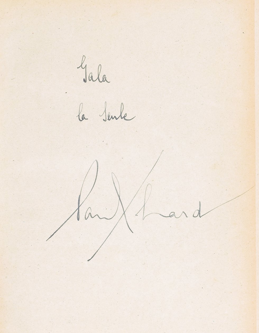 Odręczna dedykacja w poezji miłosnej autorstwa Paul Eluard