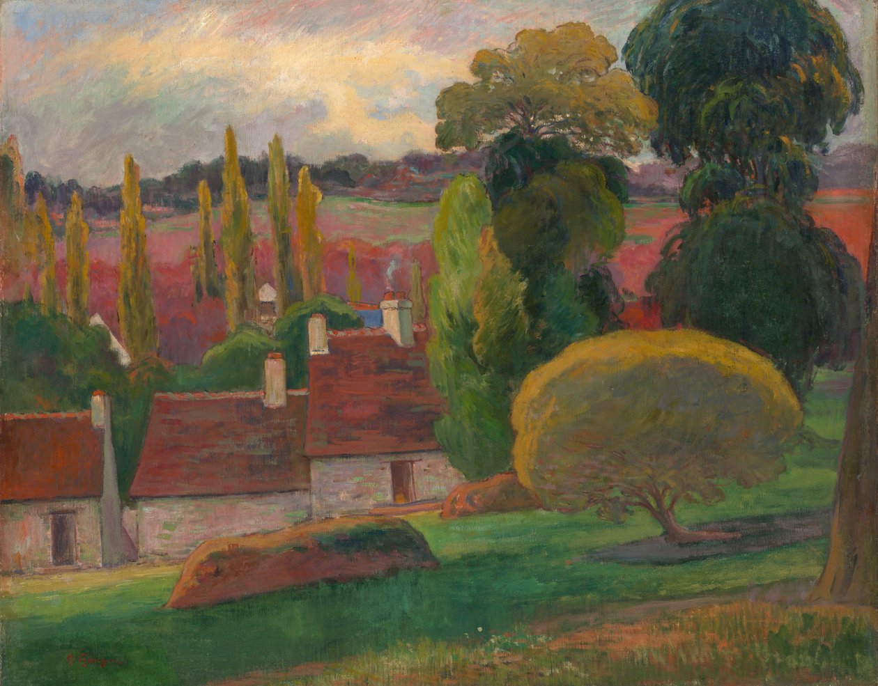 Farma w Bretanii, ca. 1894. autorstwa Paul Gauguin