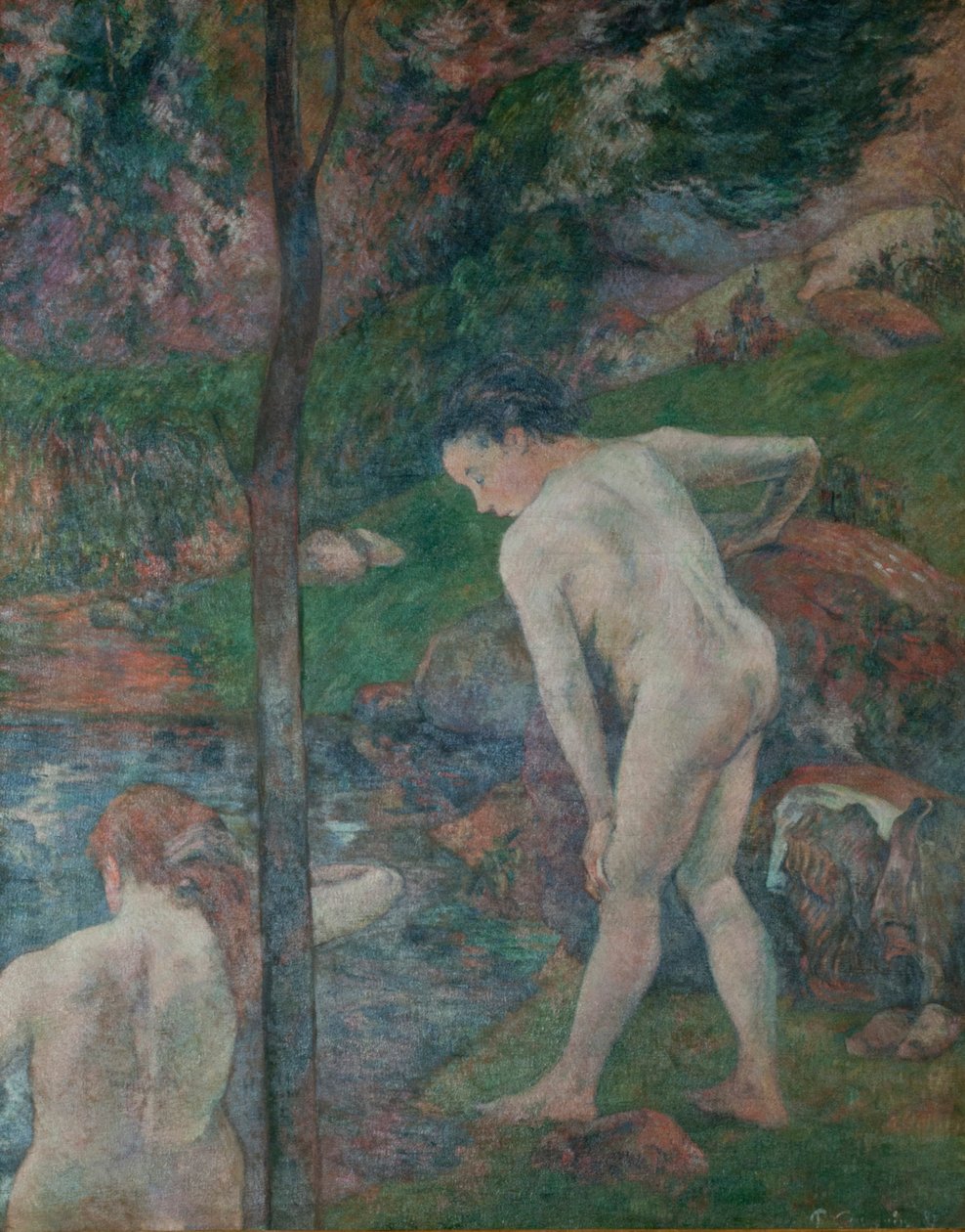 Kąpiący się w Bretanii Dwóch kąpiących się, 1887. autorstwa Paul Gauguin