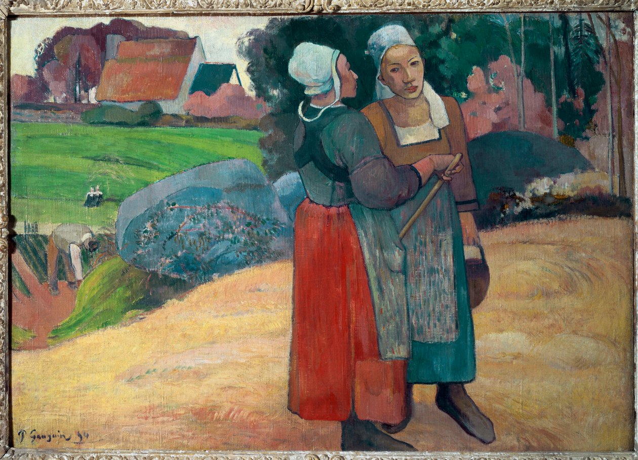 Chłopi bretońscy (olej na płótnie) autorstwa Paul Gauguin