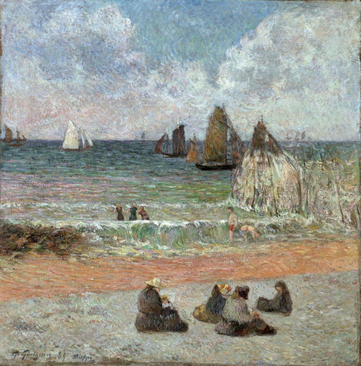 Wybrzeże w Dieppe. autorstwa Paul Gauguin