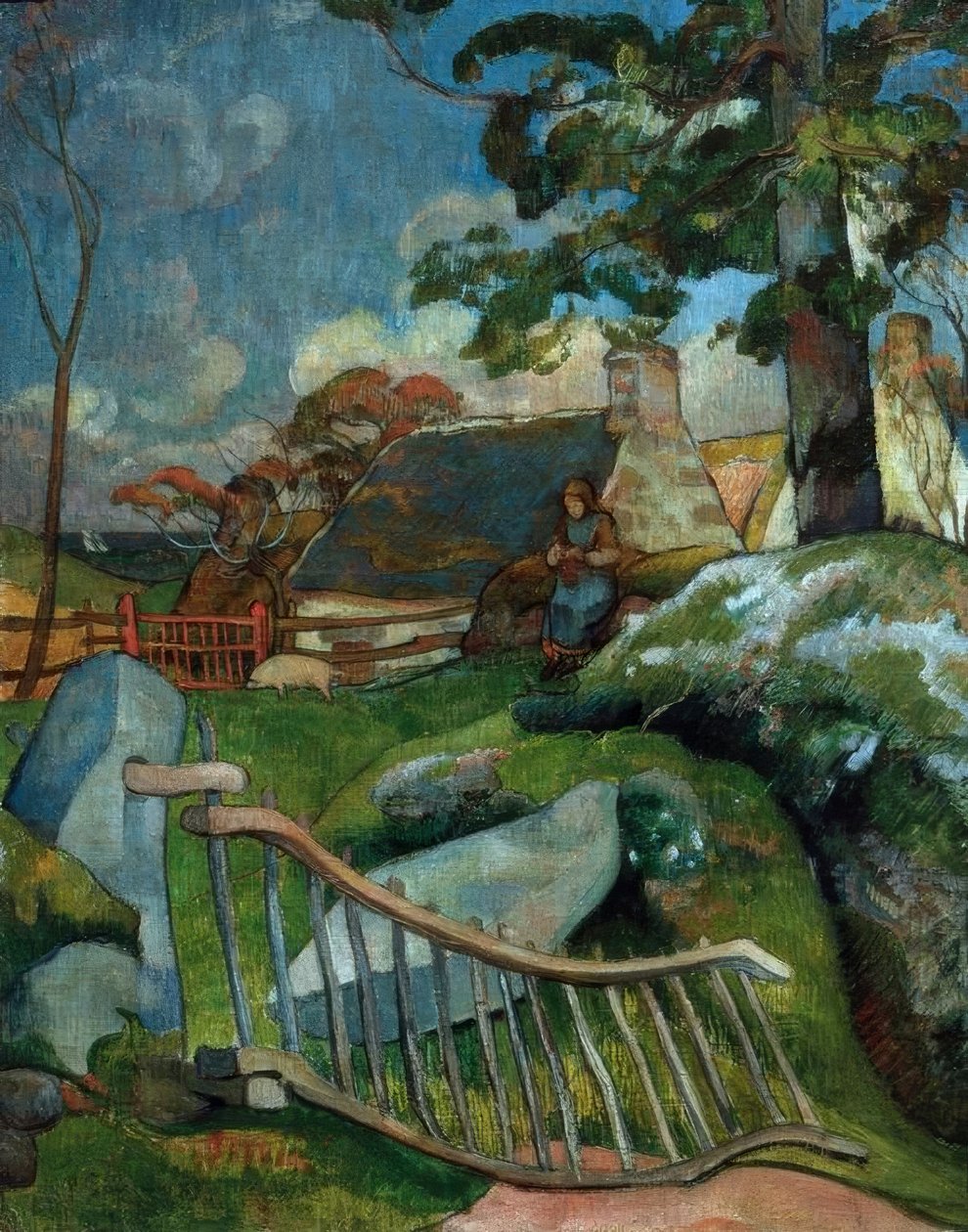 Brama (Pasterka świń) autorstwa Paul Gauguin