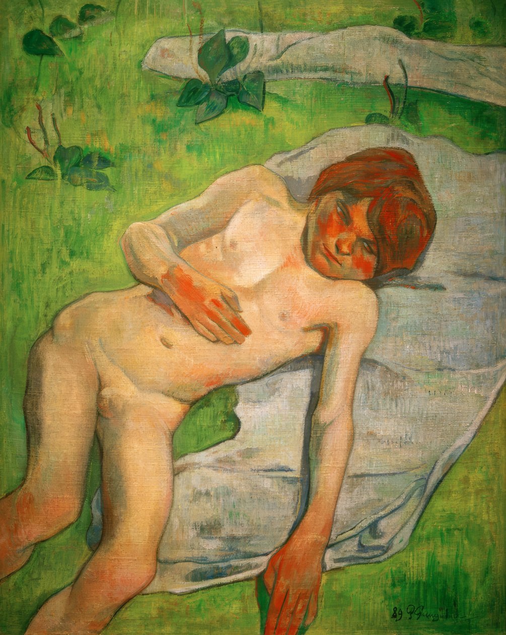 Bretoński chłopak autorstwa Paul Gauguin