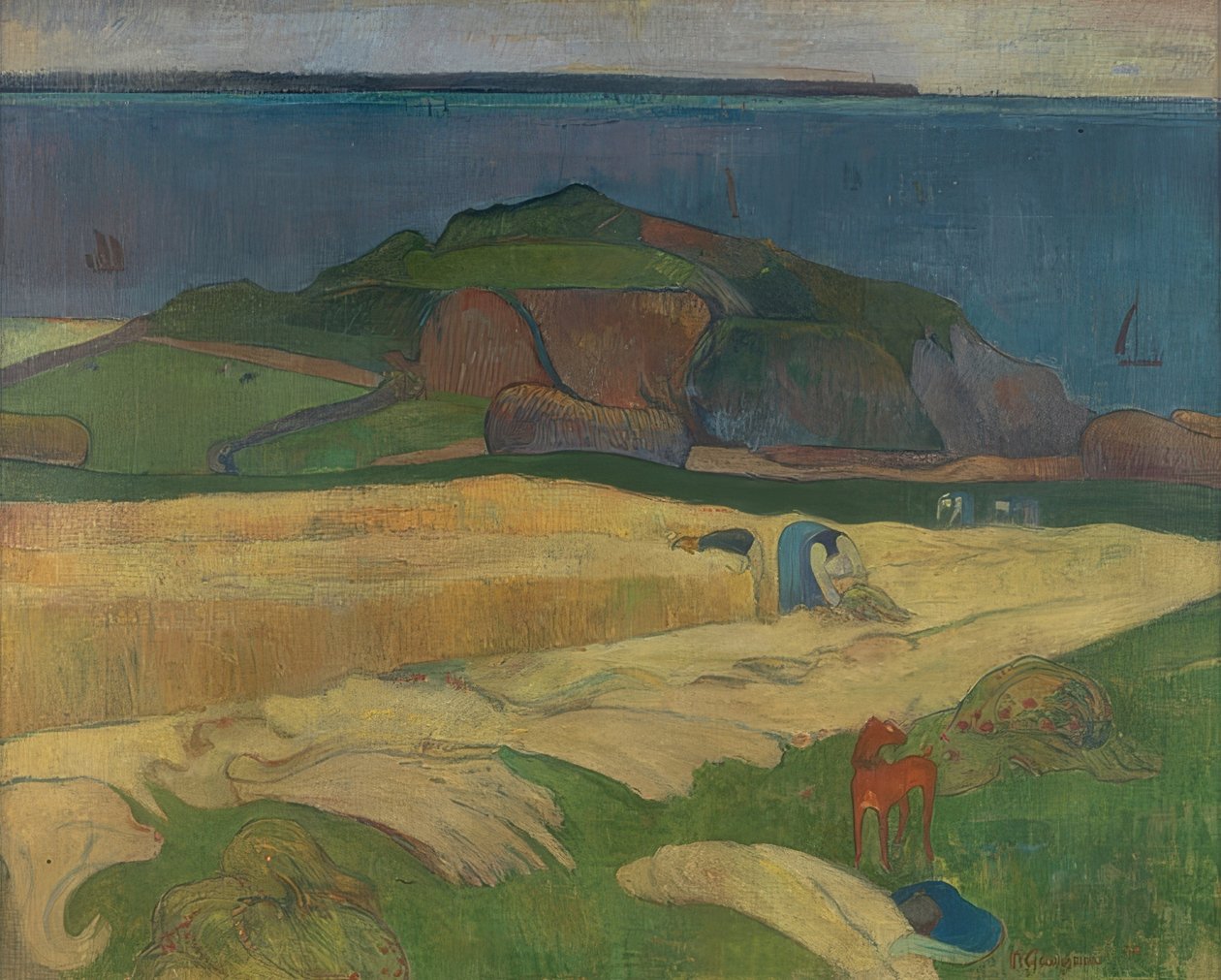 Ernte (Le Pouldu). 1890 autorstwa Paul Gauguin