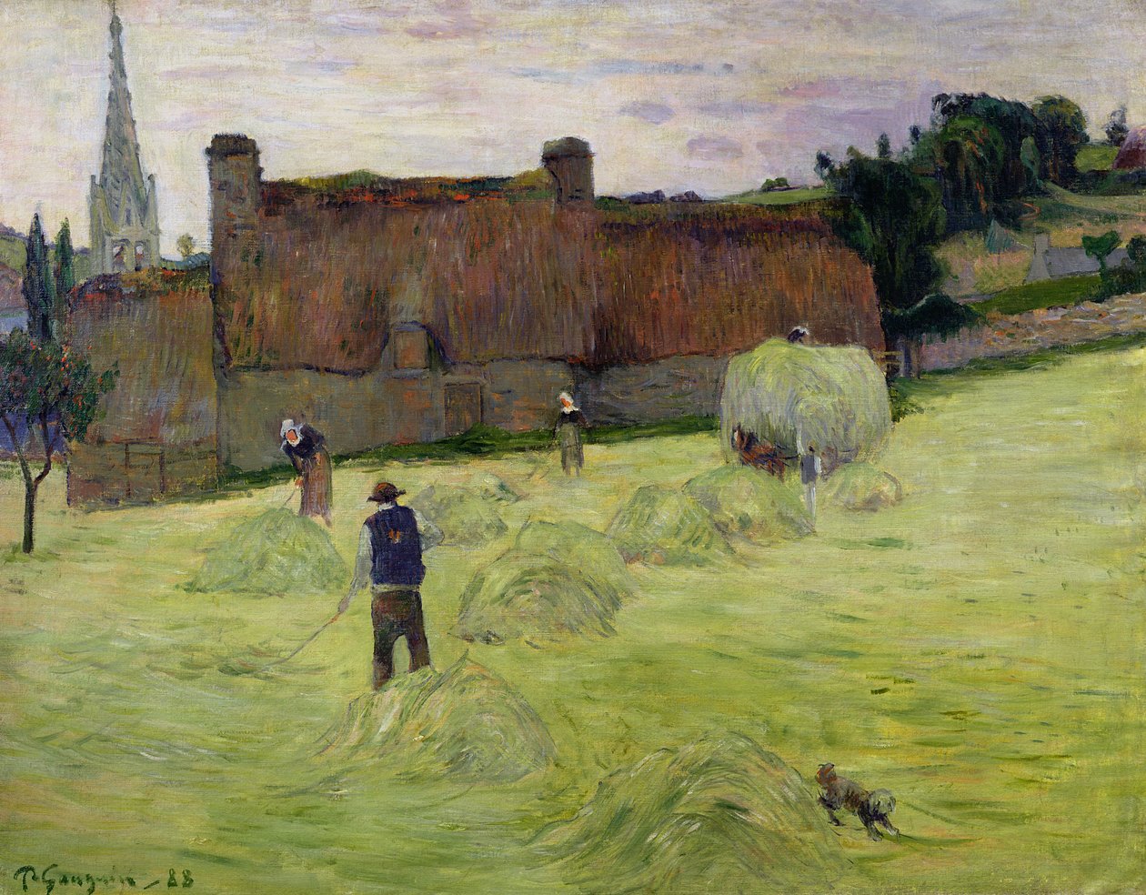 Sianokosy w Bretanii, 1888 r. autorstwa Paul Gauguin