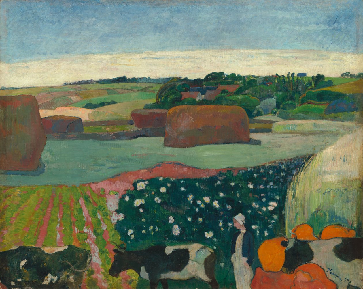 Stogi siana w Bretanii autorstwa Paul Gauguin
