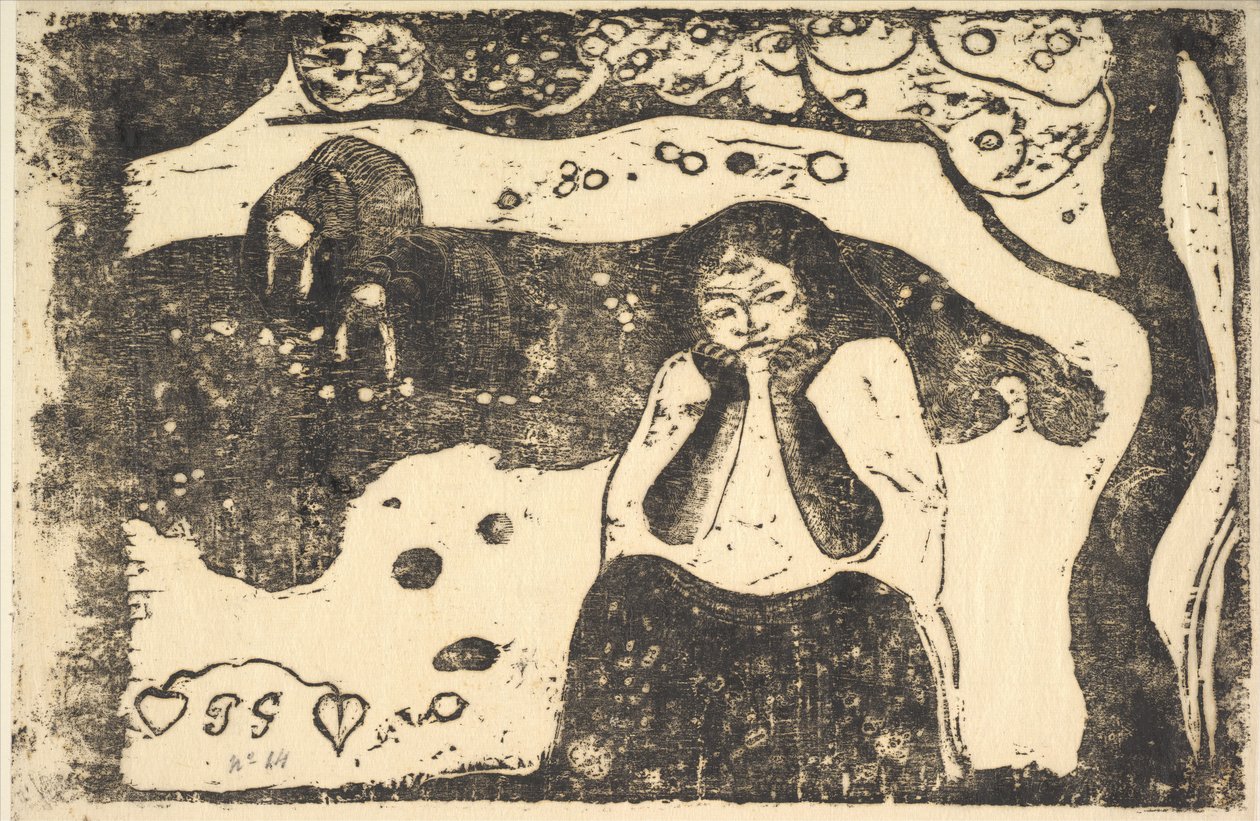Niedola ludzka, 1898-99. autorstwa Paul Gauguin