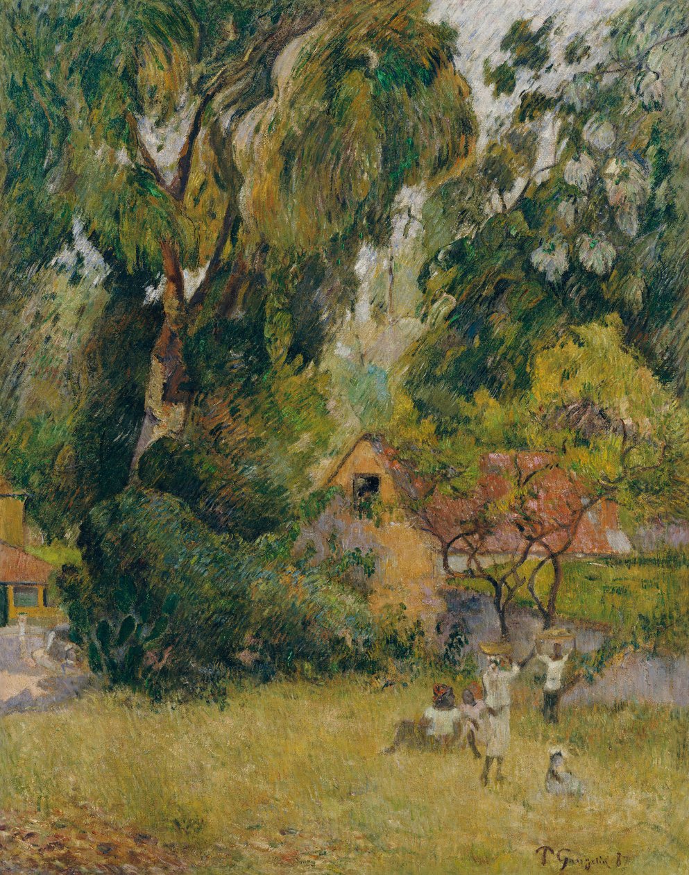 Chaty pod drzewami autorstwa Paul Gauguin