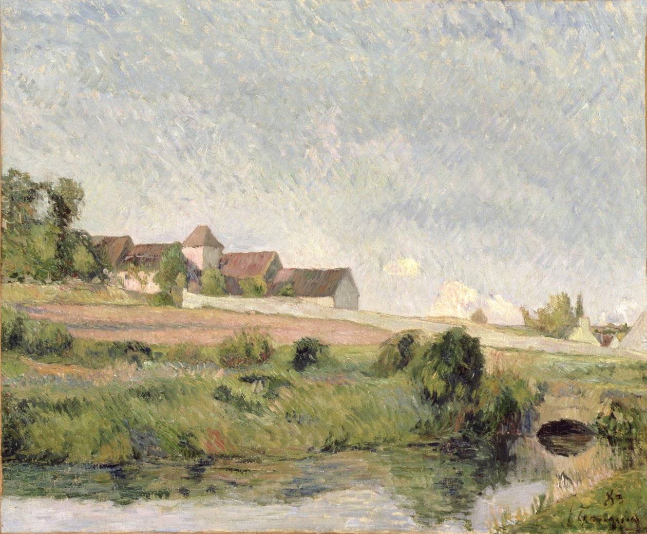 La Ferme de la Groue, Osny, 1883 r. autorstwa Paul Gauguin
