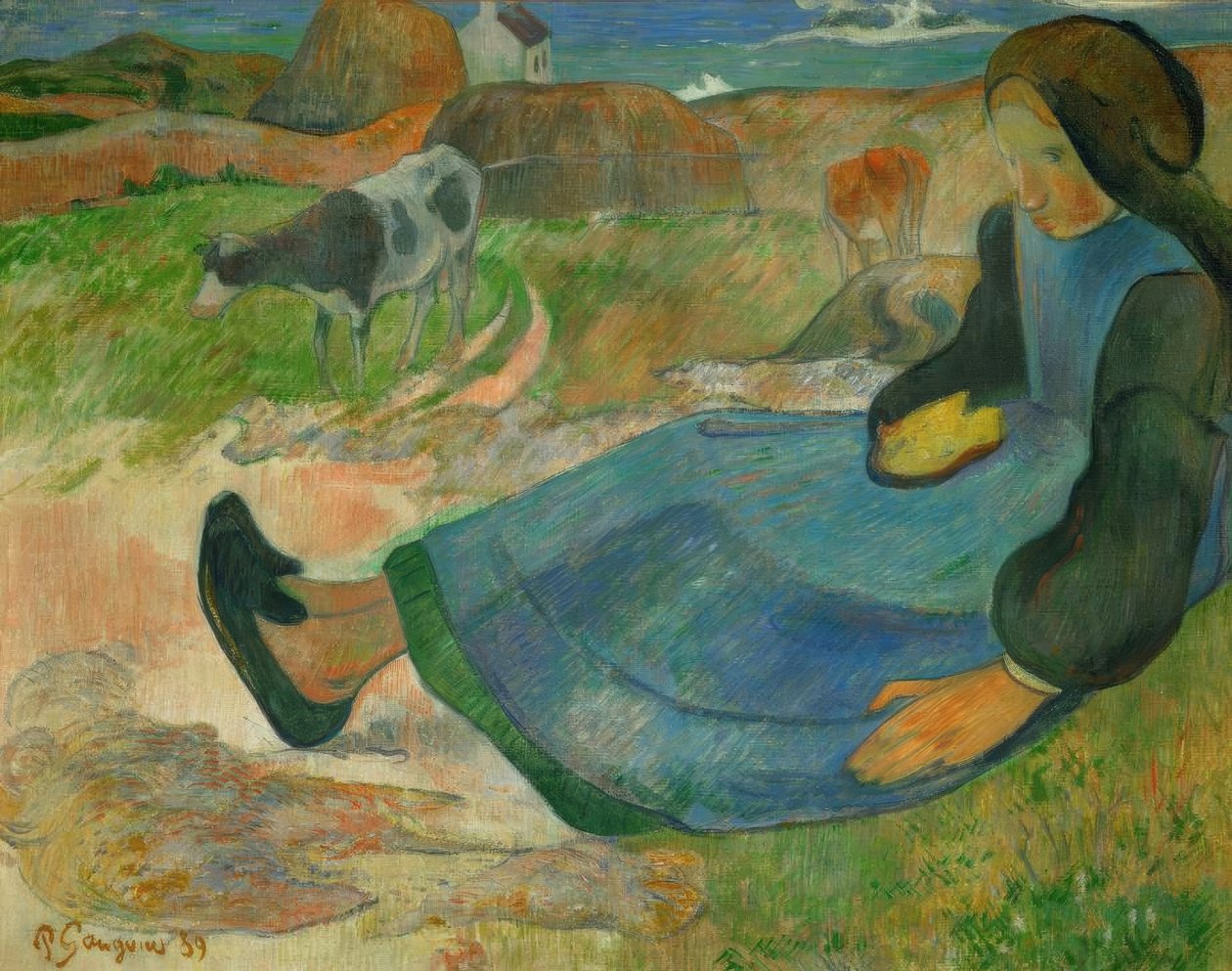 Kowbojka, czyli młoda Bretońska kobieta autorstwa Paul Gauguin
